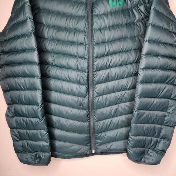 Helly Hansen Verglas Down Puffer Jacket Womens Large Green Gorpcore Ski Hiking - Picture 13 of 15